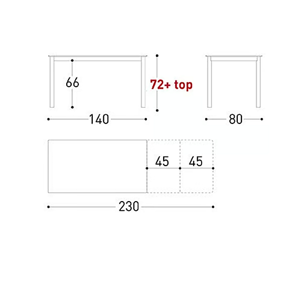 Rectangular garden table system in powder-coated aluminium VARASCHIN 244T1 factory VARASCHIN from Italy. Foto №14