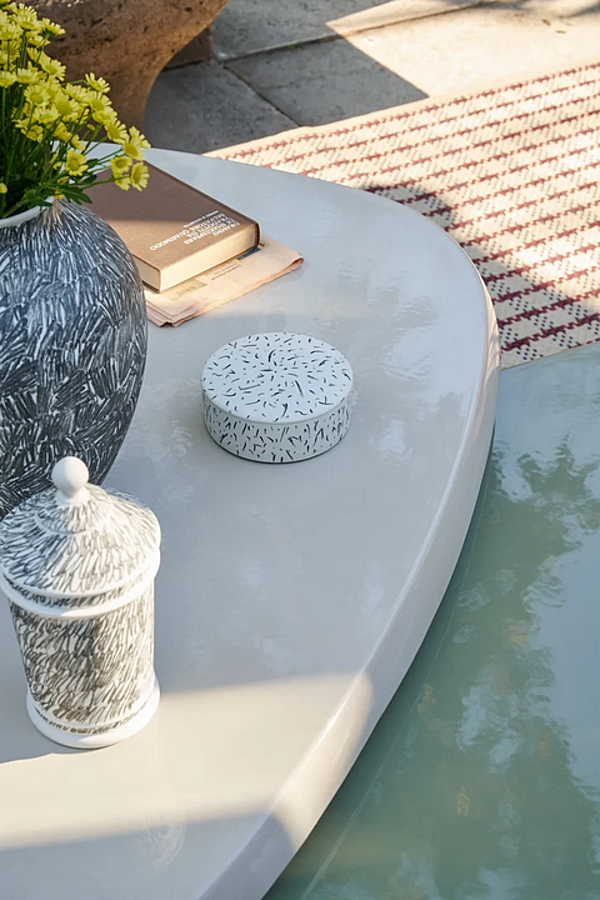 Garden table with multi-layer wood top CASSINA Mexique Outdoor factory CASSINA from Italy. Foto №6