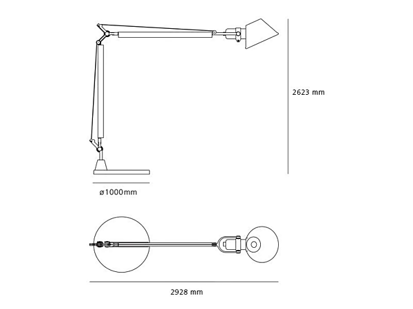 LED напольная лампа с поворотной рукой для улицы Tolomeo XXL Artemide 1532150A, 1535150A factory Artemide from Italy. Foto №6