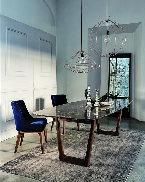 Marble dining table 430 Opera VIBIEFFE factory VIBIEFFE from Italy. Foto №4