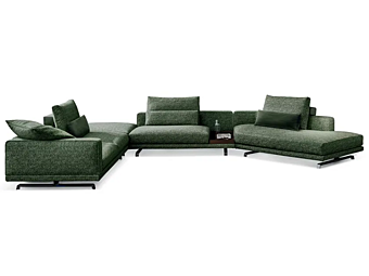 Sectional fabric sofa with soft back Molteni & C Octave Sectional fabric sofa with soft back Molteni & C Octave factory Molteni & C.(+VITRA) from Italy