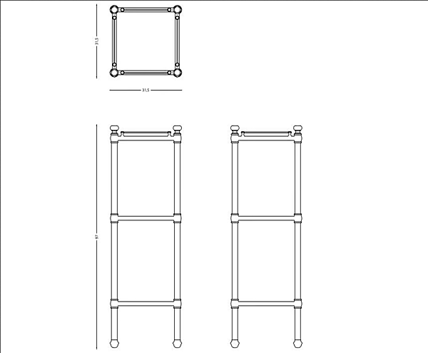 Floorstanding Metal Bathroom Cabinet Park Avenue Westin PKMOBILEVETRO factory Park Avenue from Italy. Foto №4