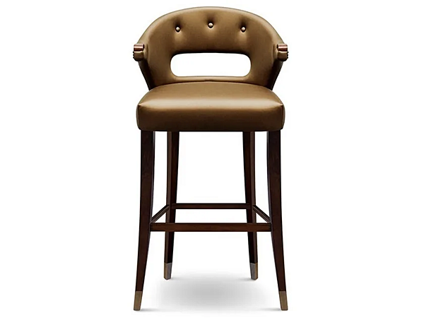 High upholstered stool with back BRABBU Nanook factory BRABBU from Italy. Foto №2
