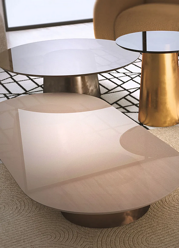 Low Oval Glass Coffee Table CASA +39 THOLOS ETH303 factory ENCORE (by CASA +39) from Italy. Foto №7