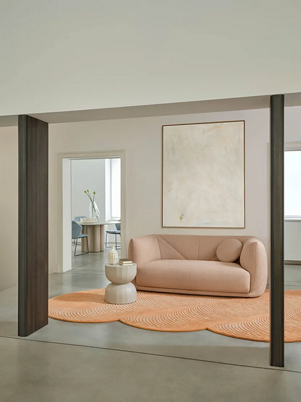 Three-seater sofa with removable cover Vela Saba factory SABA from Italy. Foto №5