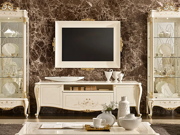 TV cabinet Ricasoli A.R. Arredamenti wood design 954 factory A.R.ARREDAMENTI SRL from Italy. Foto №3