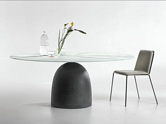 Round Glass Table Janeiro XGlass LAGO