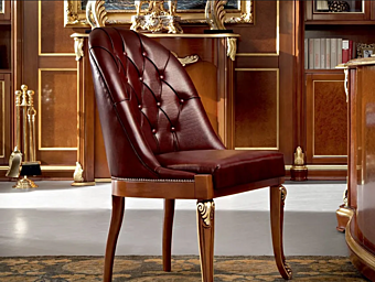 Upholstered Tufted Easy Chair Modenese Luxury Interiors 13520 factory MODENESE GASTONE from Italy