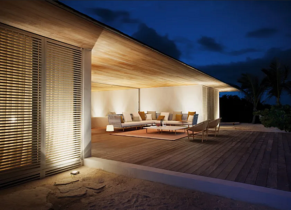 Extending garden table in aluminium and wood KETTAL Bitta factory KETTAL from Italy. Foto №4