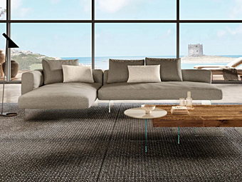 Sectional fabric sofa with sled base LAGO Air Soft 2691 2691 factory LAGO from Italy