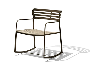 Rocking garden easy chair with armrests GEA GIORGETTI 87042