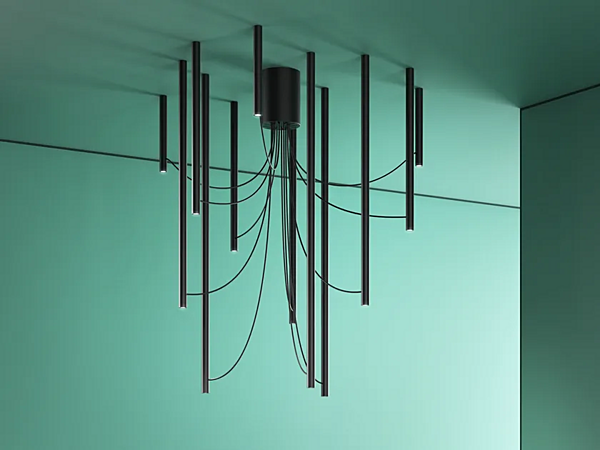 Ceiling Lamp Anodized Aluminium Fabbian Ari factory Fabbian from Italy. Foto №1