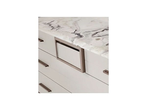 Wooden chest of drawers with marble top I 4 Mariani Jean Marie factory i 4 Mariani from Italy. Foto №4