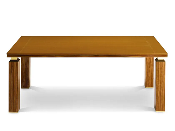 Rectangular Office Desk in Leather and Melamine Chipboard by i 4 Mariani Ares factory i 4 Mariani from Italy. Foto №3