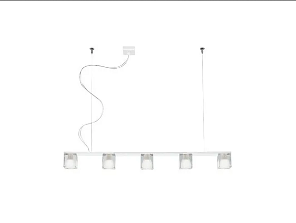 Crystal pendant lamp Cubetto Fabbian factory Fabbian from Italy. Foto №7
