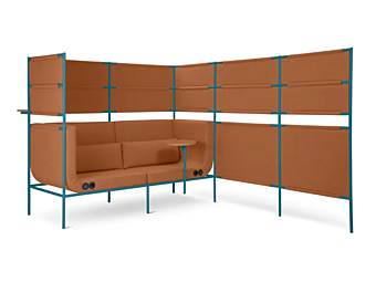 Modular Acoustic Fabric Office Booth Adrenalina Passepartout