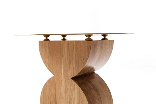 Round solid wood coffee table CASSINA Constantin factory CASSINA from Italy. Foto №3