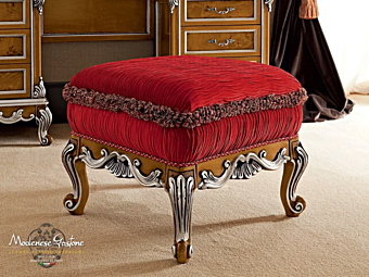 Upholstered Fabric Pouf Modenese Luxury Interiors 12516 Upholstered Fabric Pouf Modenese Luxury Interiors 12516 factory MODENESE GASTONE from Italy