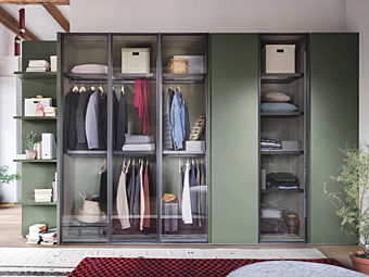 Sectional wardrobe Perry NOVAMOBILI wood Sectional wardrobe Perry NOVAMOBILI wood factory NOVAMOBILI from Italy