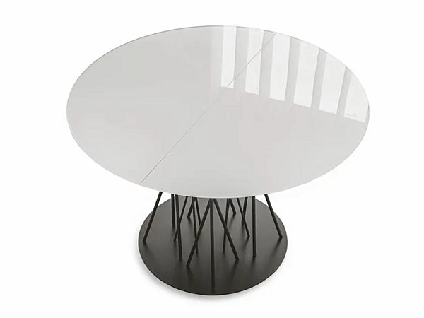 Extending round glass table bamboo SEDIT factory SEDIT from Italy. Foto №1