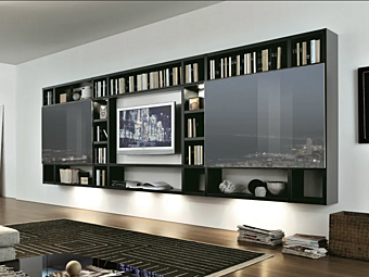 Sectional wall-mounted storage unit MisuraEmme Collection factory MisuraEmme from Italy
