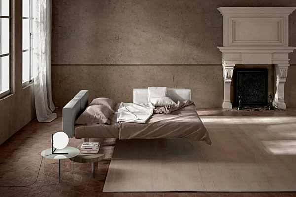 Double bed with upholstered headboard LAGO AIR factory LAGO from Italy. Foto №2