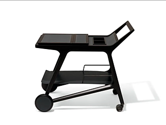 Walnut food trolley GIORGETTI TOO 65300, 65301
