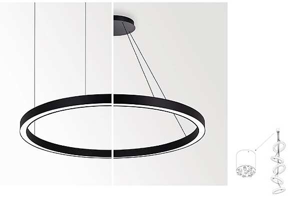 Chandelier DELTALIGHT SUPER-OH factory DELTALIGHT from Italy. Foto №1