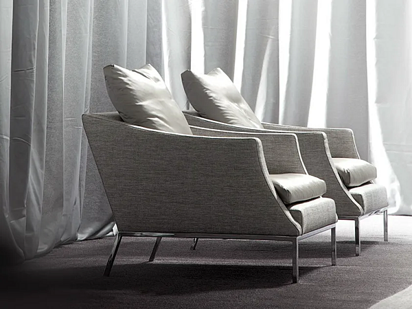 Upholstered armchair with armrests ERBA ITALIA Legenda factory ERBA ITALIA from Italy. Foto №2