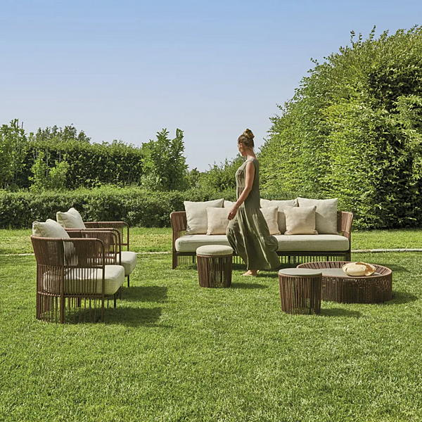 2-seater synthetic fibre garden sofa VARASCHIN Tibidabo 1246 factory VARASCHIN from Italy. Foto №5