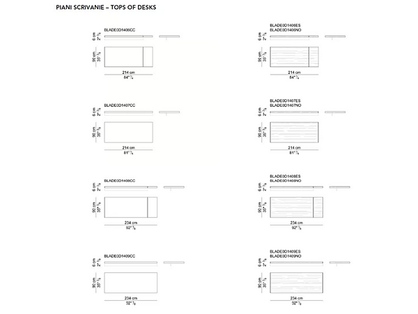 Sectional wooden office desk Blade i 4 Mariani factory i 4 Mariani from Italy. Foto №9