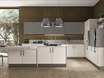 Wood Veneer Fitted Kitchen Clover Bridge 2 LUBE CUCINE