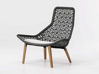 High Back Garden Armchair in Synthetic Fibre KETTAL Maia