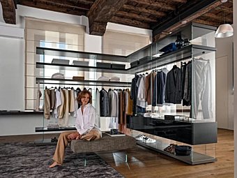 Sectional walk-in wardrobe AIR 1471 LAGO 2096, 2097, 2098 Sectional walk-in wardrobe AIR 1471 LAGO 2096, 2097, 2098 factory LAGO from Italy