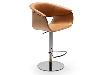 Leather stool with gas lift FASEM Airlux Airlux Bar BT