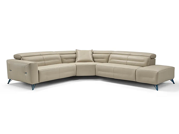 Corner Recliner Sectional Leather Sofa Egoitaliano Sixtine factory Egoitaliano from Italy. Foto №1