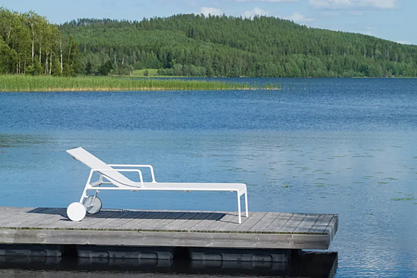 Fabric Recliner Sun Lounger KETTAL Park Life factory KETTAL from Italy. Foto №4