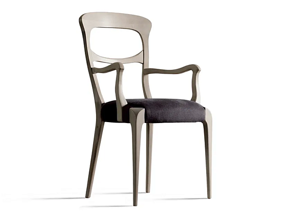 Wooden chair with armrests DALE Capotavola L 643 factory DALE from Italy. Foto №1