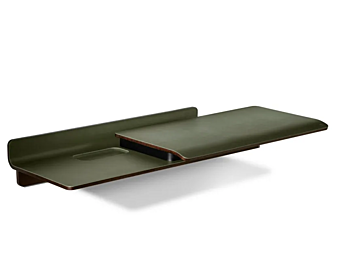 Wall Mounted Secretary Desk with Leather Top POLTRONA FRAU IREN factory POLTRONA FRAU from Italy