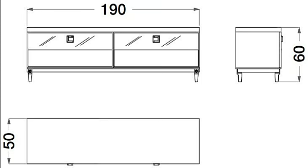 Wooden sideboard with drawers Sesto Senso CPRN HOMOOD S540 factory CPRN HOMOOD from Italy. Foto №2