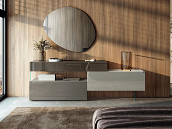 Glass chest of drawers LAGO 36E8 1477 1477 factory LAGO from Italy