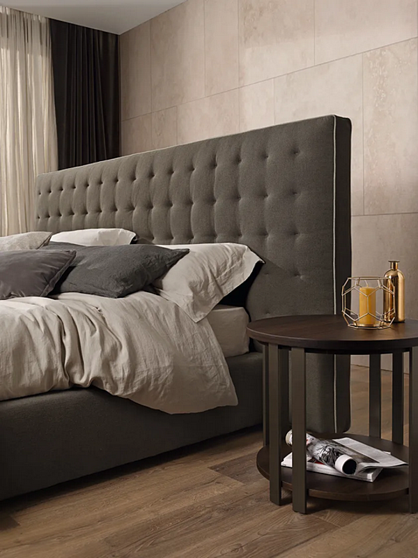 Fabric bed with upholstered headboard Duomo Design Ground factory Duomo Design from Italy. Foto №2