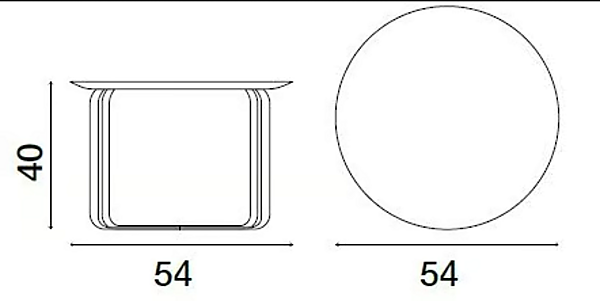 Low round coffee table in steel Mezze by FASEM factory FASEM from Italy. Foto №5