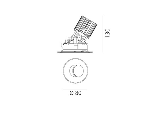 LED Adjustable Round Aluminium Spotlight Artemide Everything factory Artemide from Italy. Foto №17