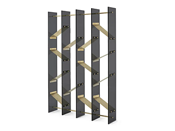 Freestanding crystal bookcase Gallotti&Radice Isola Freestanding crystal bookcase Gallotti&Radice Isola factory Gallotti & Radice from Italy