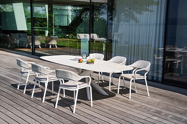 Stackable aluminium chair with armrests VARASCHIN Noss 2450 factory VARASCHIN from Italy. Foto №7