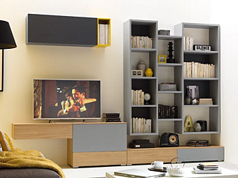 Sectional wooden TV wall system MORETTI COMPACT LV105 Sectional wooden TV wall system MORETTI COMPACT LV105 factory MORETTI COMPACT from Italy