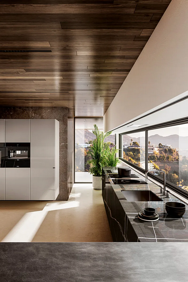 Wall Mounted Kitchen 36E8 Marble XGlass LAGO factory LAGO from Italy. Foto №3