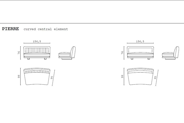 Sectional fabric sofa Pierre CPRN HOMOOD factory CPRN HOMOOD from Italy. Foto №13