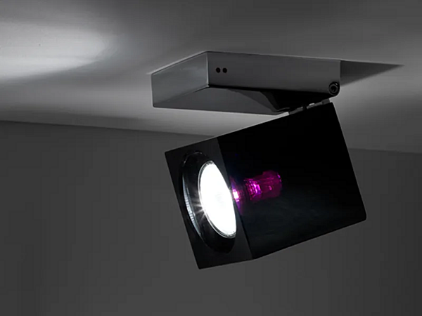 Adjustable ceiling spotlight Cubetto Fabbian factory Fabbian from Italy. Foto №1